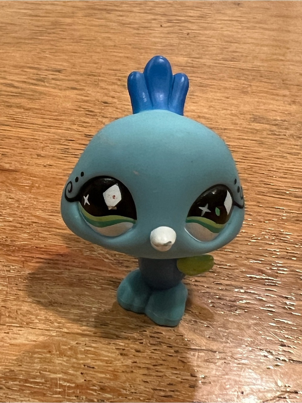 Littlest Pet Shop Teal and Dark Blue Bird Figurine